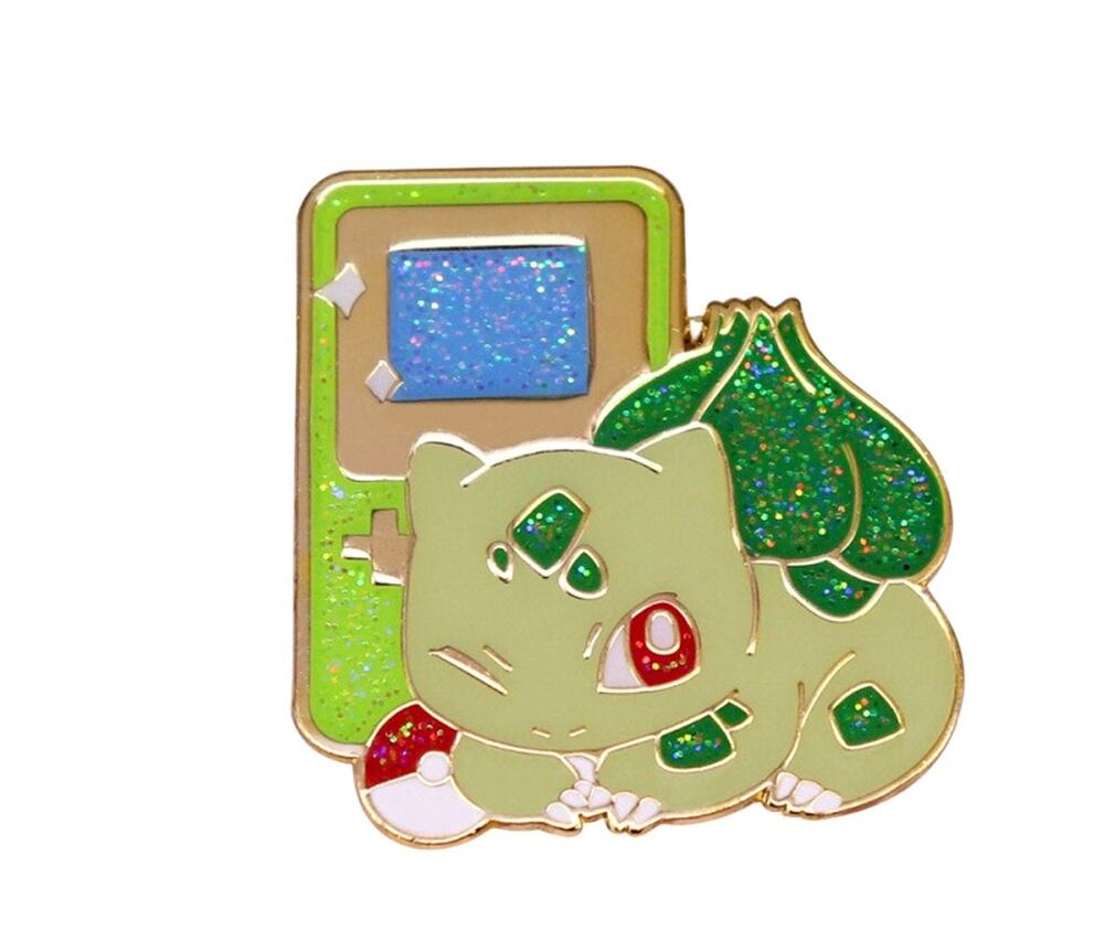 Pokemon Pikachu Glitter Bulbasaur Enamel Pins - 371